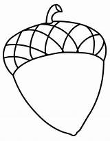 Acorn Coloring Pages Fall Kids Drawing Acorns Print Printable Clipart Clip Template Sheets Colouring Color Crafts Preschool Templates Library Choose sketch template