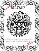 Beltane Wiccan Shadows sketch template