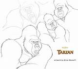 Tarzan Kerchak sketch template