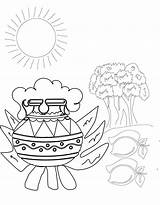 Pongal Coloring Coloringgames sketch template