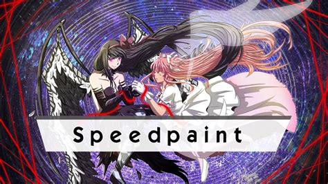 Speedpaint Demon Homura And Goddess Madoka Line Art