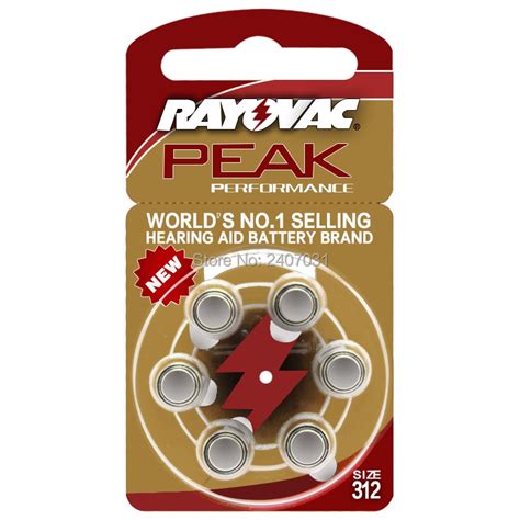 pcs rayovac peak high performance hearing aid batteries zinc air apr battery