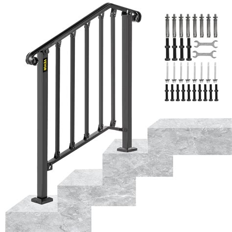 Happybuy Handrails For Outdoor Steps Fit 2 Or 3 Steps Outdoor Stair