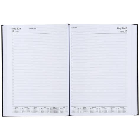 diary cumberland casebound   pages   day  black