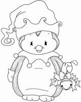 Christmas Coloring Pages Penguin Colouring рождественские Colors раскраски Kids Xmas Book Drawing Bell Paintings Väritystehtäviä Tallennettu Täältä Uploaded User sketch template