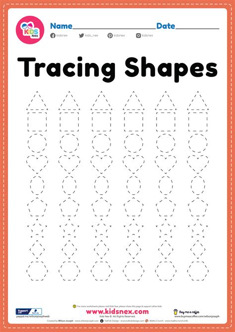 shapes worksheet  kindergarten  printable