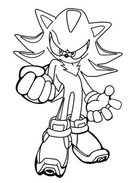 shadow  hedgehog coloring pages
