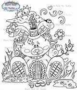 Baldy Sherri Digi Magical Stamp Instant Town Flower Heart Where sketch template
