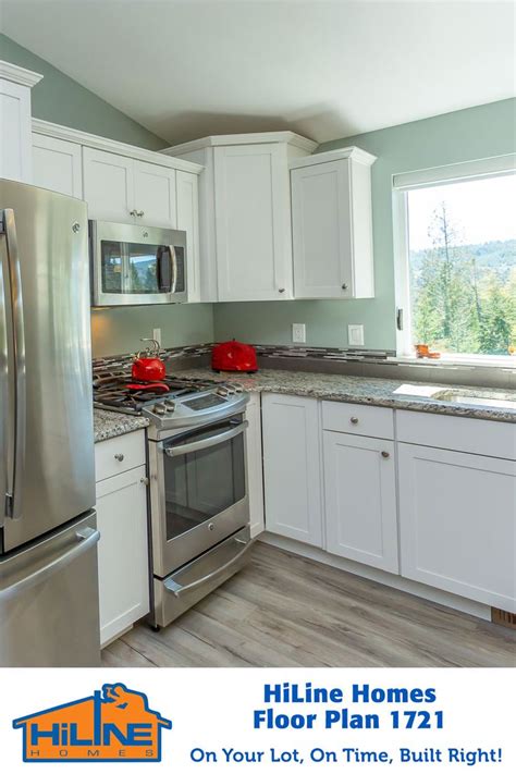 hiline home plan  kitchen stainless steel appliances white kitchen kitchen cabinets