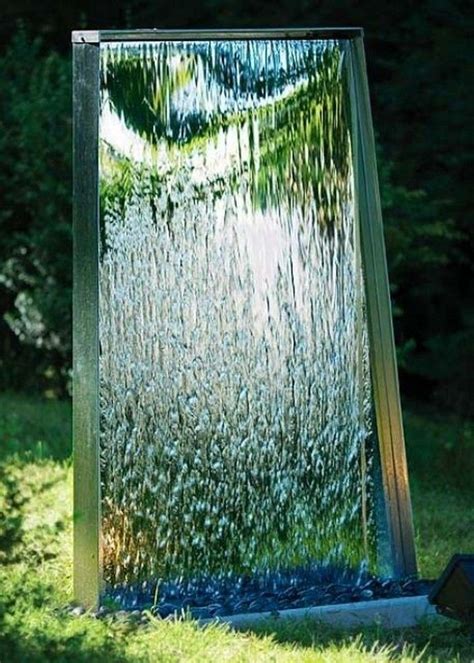 build  glass waterfall   backyard diy projects