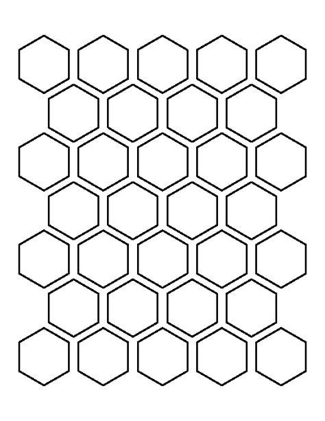 hexagon pattern   printable outline  crafts