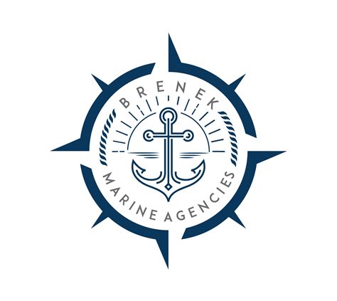 elegant playful maritime logo design  brenek marine agencies