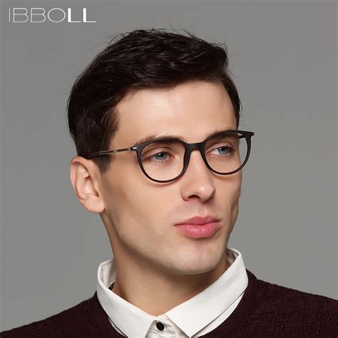 ibboll luxury top brand mens glasses frame optical round eyeglasses