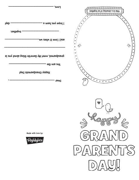 printable card  national grandparents day sunday sept