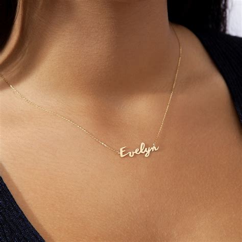 gold  necklace personalized gold  necklace  etsy