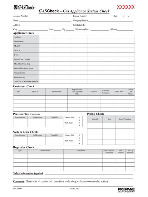 gas check form fill  printable fillable blank pdffiller