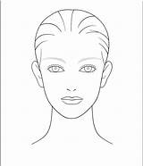 Face Outline Template Blank Drawing Makeup Human Charts Female Hair Chart Templates Sketch Make Body Clip Printable Clipart メイク Mac sketch template