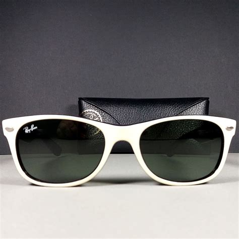 ray ban rb 2132 770 white black new wayfarer sunglasses in original