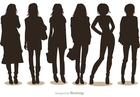 silhouette fashion girl vectors pack 1 download free vector art stock graphics and images