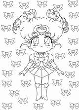 Moon Sailor Chibi Coloring Pages Para Colorear sketch template