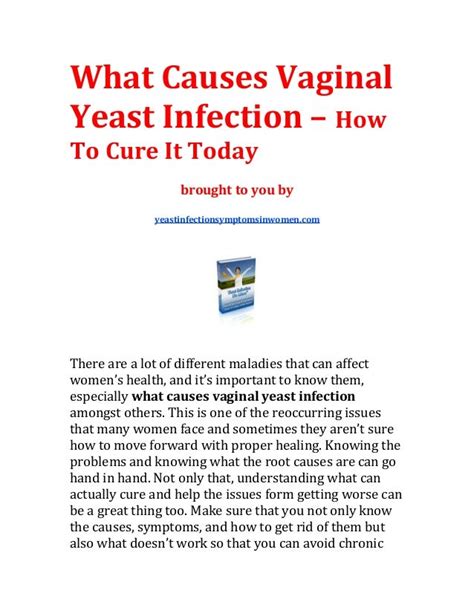 What Causes Vaginal Yeast Infection How To Cure It Today