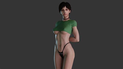 rule 34 3d clothed female crop top erect nipples g