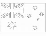 Flag Australian Printable Coloring Colouring Template Pages Geography Flags Print Templates sketch template