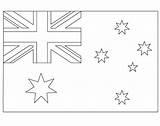 Flag Australian Printable Coloring Colouring Template Pages Geography Flags Templates Print Sheet sketch template