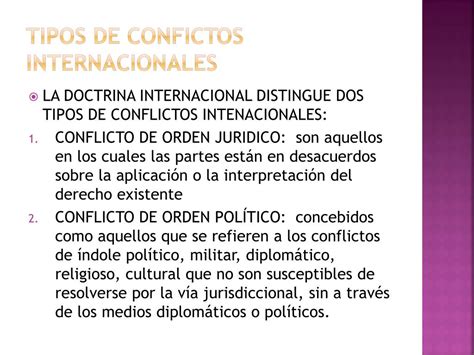 ppt conflictos internacionales medios de solucion y derechos