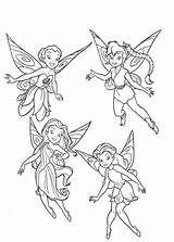 Coloring Pages Fairies Disney Kids Printable sketch template