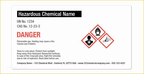 hazardous waste label template  ten   told