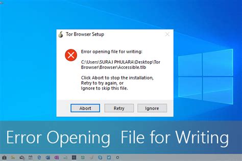 fix error opening file  writing windows  minitool