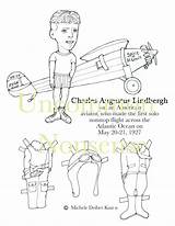 Lindbergh Charles Doll Paper Color sketch template