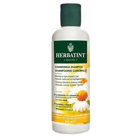 herbatint chamomile shampoo refreshes  brightens highlights