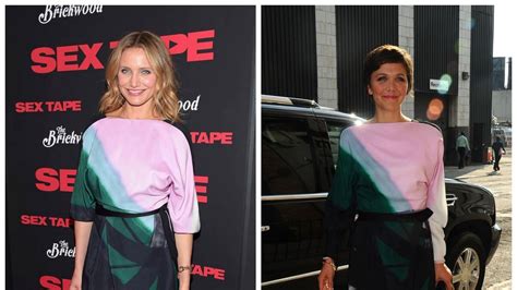 who wore vionnet better cameron diaz at l a sex tape screening or