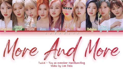 twice 「more and more」with 10 members youtube