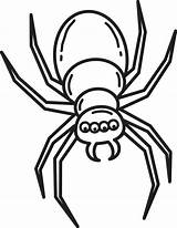 Spider Coloring Kids Halloween Outline Printable Drawing Scary Pages Big Print Colouring Color Clipart Cartoon Template Sheets Shape Cliparts Clipartmag sketch template