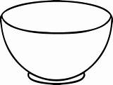 Bowl Line Drawing Clipart Cereal Getdrawings Basket sketch template