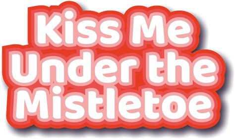 Kiss Me Under The Mistletoe Large Colour Photo Booth Sign
