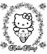 Hello Kitty Coloring Pages Cute Getcolorings St Patricks sketch template