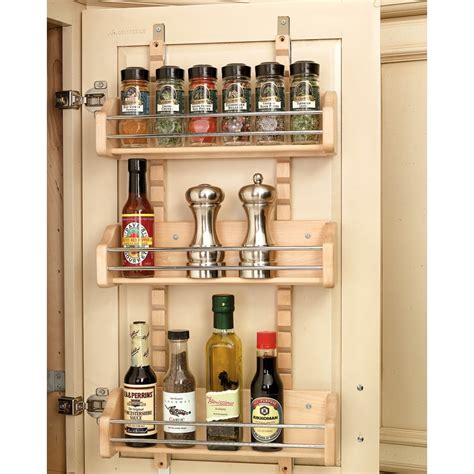 rev  shelf       tier doorwall mount wood spice rack  lowescom