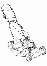 Lawn Mower Coloring Printable Pages Large sketch template