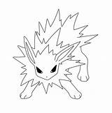 Jolteon Coloring Pokemon Pages Printable sketch template