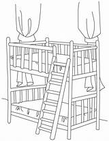 Bed Coloring Pages Bunk Beds Stair Clipart Furniture Drawing Sheet Printable Kids Color Print Mattress Popular Getcolorings Getdrawings Categories Similar sketch template