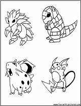 Pokemon Coloring Page5 Pages Fun Printable sketch template