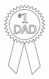 Dad Coloring Birthday Happy Pages Clip Printable Clipart Fathers Ribbon Dads Father Brother Award Daddy Color Drawings Craft Super Superdad sketch template