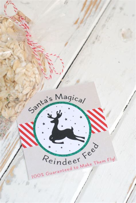 printable reindeer food tag