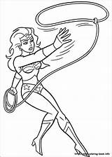 Coloring Wonder Woman Pages Print sketch template