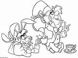 Alice Wonderland Coloring Pages Printable Print Cartoons Color Gif sketch template