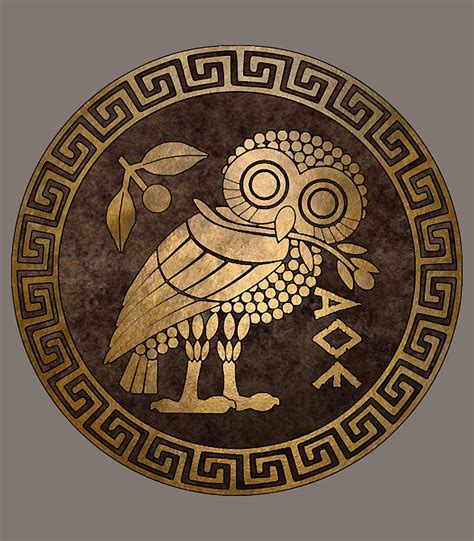 athens ancient greece athenian owl symbol  goddess athena digital art